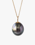 10-11mm Drop Tahitian Pearl Pendant - Marina Korneev FP