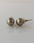 11-12mm Tahitian Pearl Stud Earrings - Marina Korneev Fine Pearls