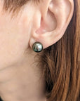 9-10mm Tahitian Pearl Stud Earrings - Marina Korneev Fine Pearls