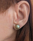 10-11mm Tahitian Pearl Stud Earrings - Marina Korneev Fine Pearls