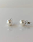 10-11mm Silvery White South Sea Pearl Stud Earrings - Marina Korneev