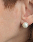 10-11mm Silvery White South Sea Pearl Stud Earrings - Marina Korneev