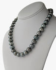 11-12mm AMAZING Silver Tahitian Pearl Necklace - Marina Korneev