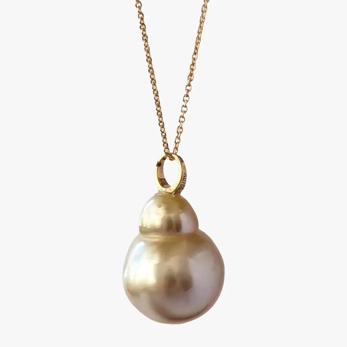11-12mm Baroque Golden South Sea Pearl Pendant - Marina Korneev FP