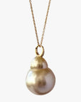 11-12mm Baroque Golden South Sea Pearl Pendant - Marina Korneev