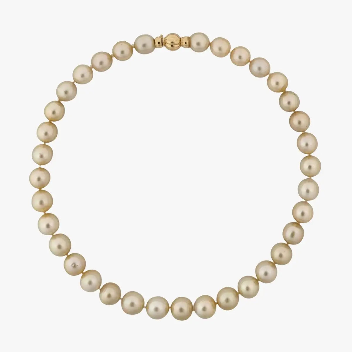 11-12mm Golden South Sea Pearl Necklace - Marina Korneev Fine Pearls