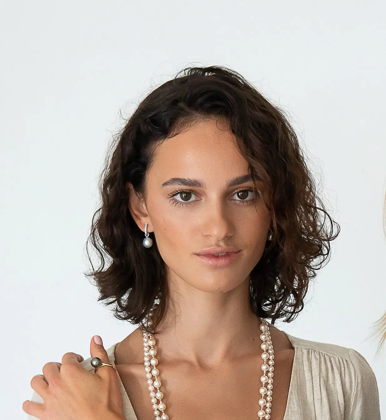 11-12mm Tahitian Pearl Diamonds Drop Earrings - Marina Korneev Fine Pearls