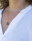 11 - 12mm Tahitian Pearl Pendant - Marina Korneev