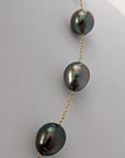 11-13mm Drops Tahitian Pearl Station Necklace