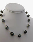 11-13mm Drops Tahitian Pearl Station Necklace