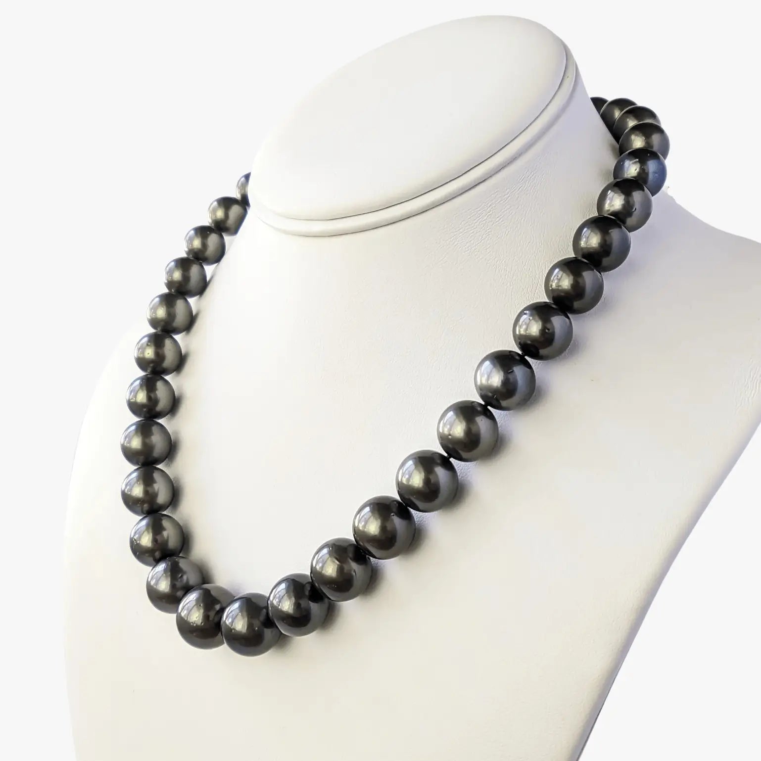 11-15mm Dark Aubergine Tahitian Pearl Necklace - Marina Korneev Fine Pearls