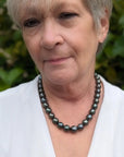 11-15mm Dark Aubergine Tahitian Pearl Necklace - Marina Korneev Fine Pearls