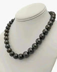 11 - 15mm Dark Aubergine Tahitian Pearl Necklace - Marina Korneev