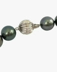 11 - 15mm Dark Aubergine Tahitian Pearl Necklace - Marina Korneev