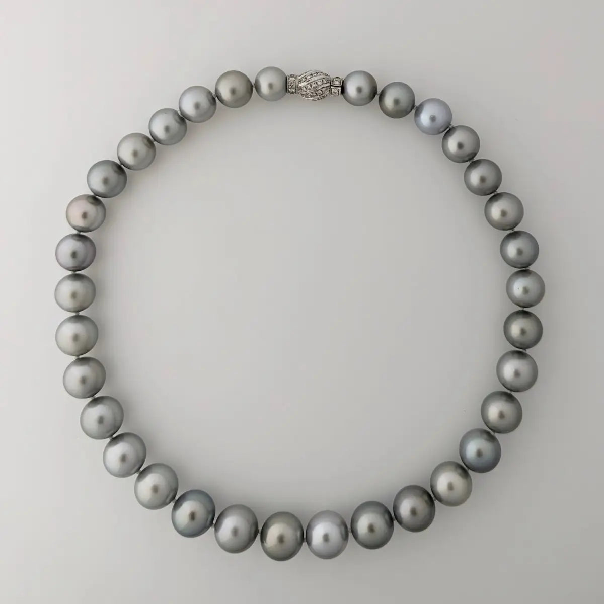 11-15mm Silver Gray Tahitian Pearl Necklace - Marina Korneev Fine Pearls