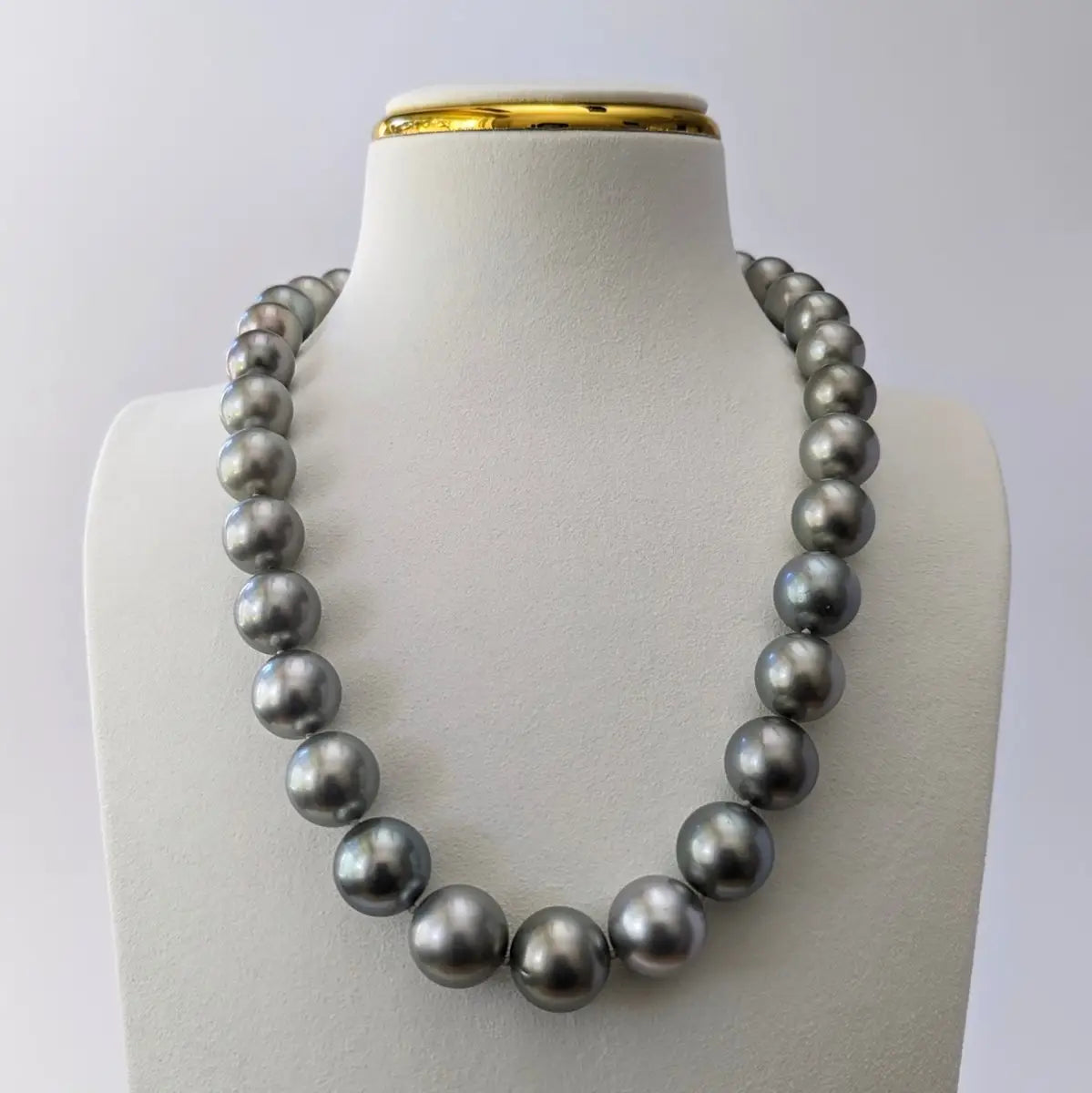 11-15mm Silver Gray Tahitian Pearl Necklace - Marina Korneev Fine Pearls