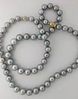 11 - 15mm Silver Gray Tahitian Pearl Necklace - Marina Korneev