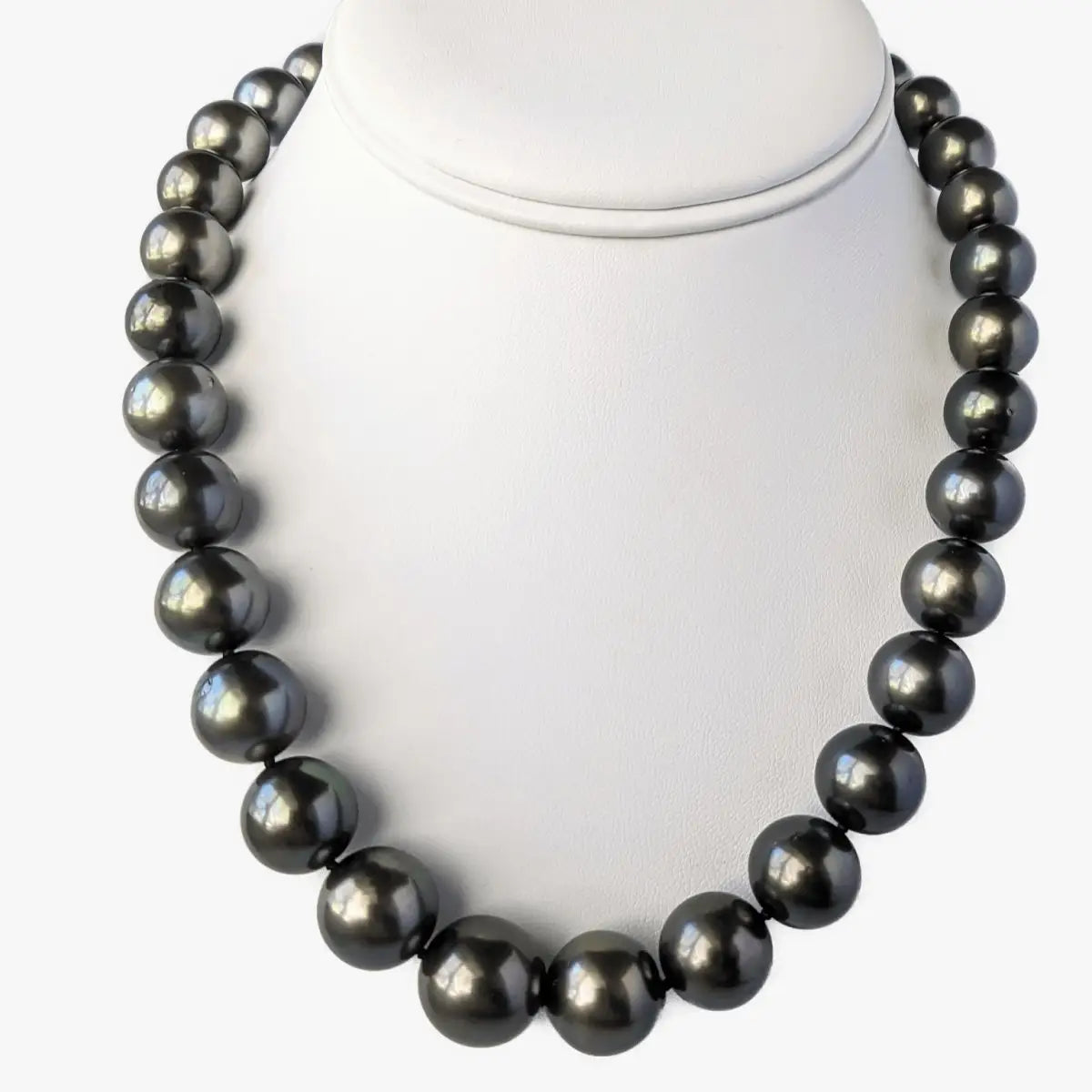 12-16mm Dark Aubergine Tahitian Pearl Necklace - Marina Korneev Fine Pearls