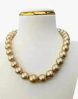 12 - 16mm Golden South Sea Pearl Necklace - Marina Korneev