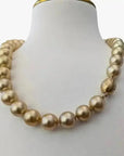 12 - 16mm Golden South Sea Pearl Necklace - Marina Korneev