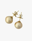 13 - 14mm Golden South Sea Pearl Stud Earrings - Marina Korneev