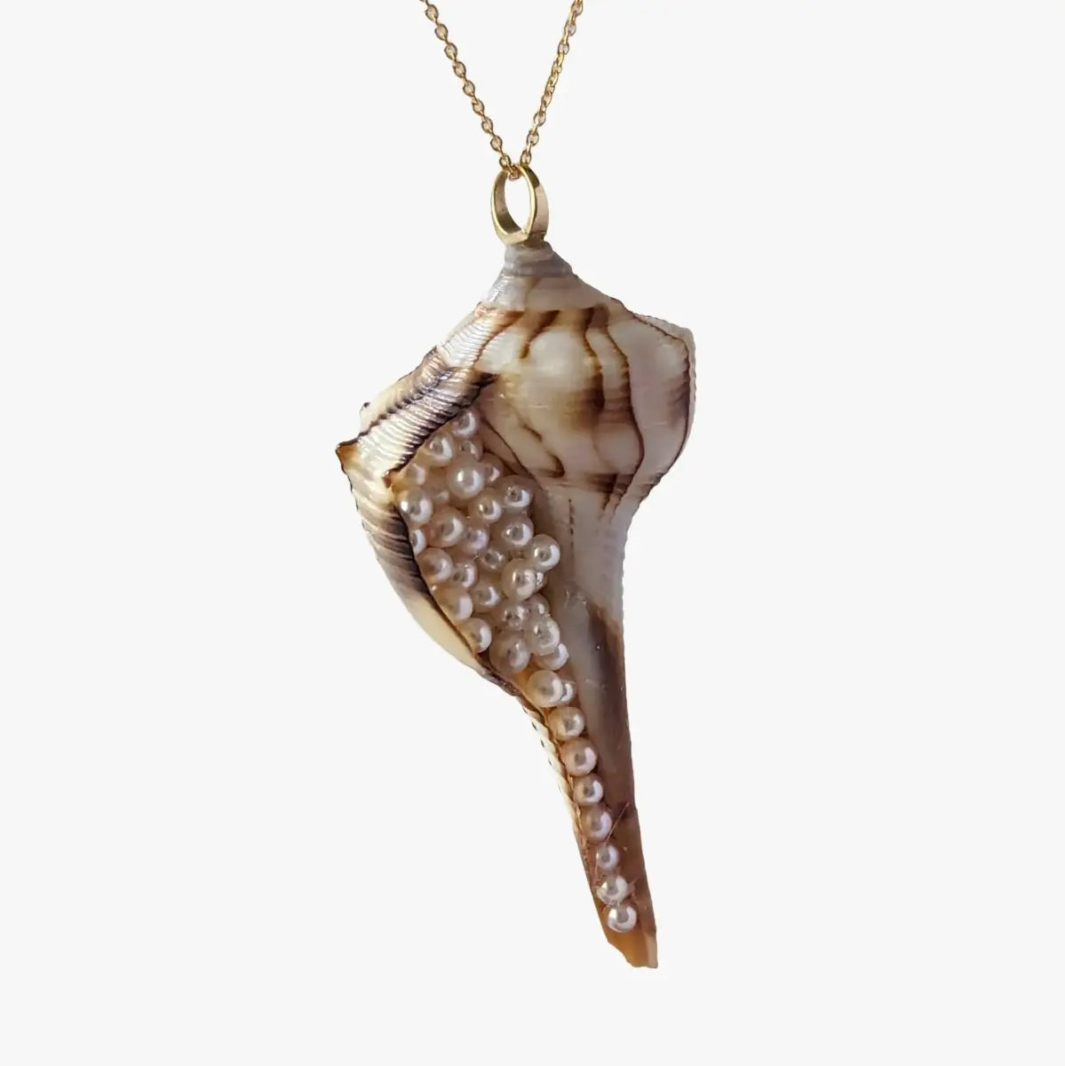 2.0-2.2mm Seed Freshwater Pearl and Shell Pendant - Marina Korneev