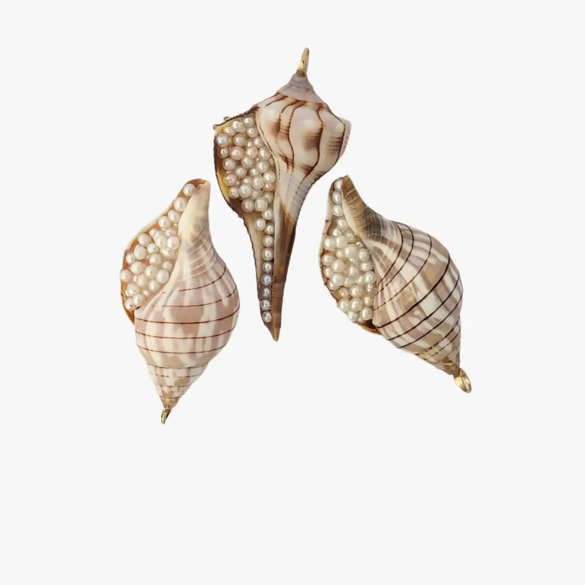 2.0 - 2.2mm Seed Freshwater Pearl and Shell Pendant - Marina Korneev