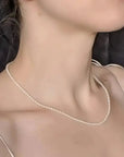 2.5-4.0mm White Baby Akoya Pearl Necklace Chain