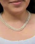 2.5 - 3.5mm White Baby Akoya Pearl Multistrand Necklace - Marina Korneev