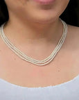 2.5 - 3.5mm White Baby Akoya Pearl Multistrand Necklace - Marina Korneev