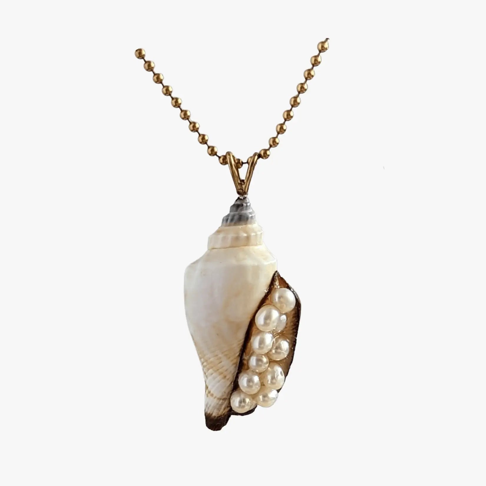 Freshwater Pearl and Shell Pendant - Marina Korneev Fine Pearls