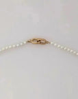 3.0 - 3.5mm White Seed Bead Nucleated Freshwater Pearl Necklace w/Gold Beads - Marina Korneev