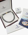 4.0 - 4.5mm White Freshwater Pearls and Turquoise Necklace - Marina Korneev