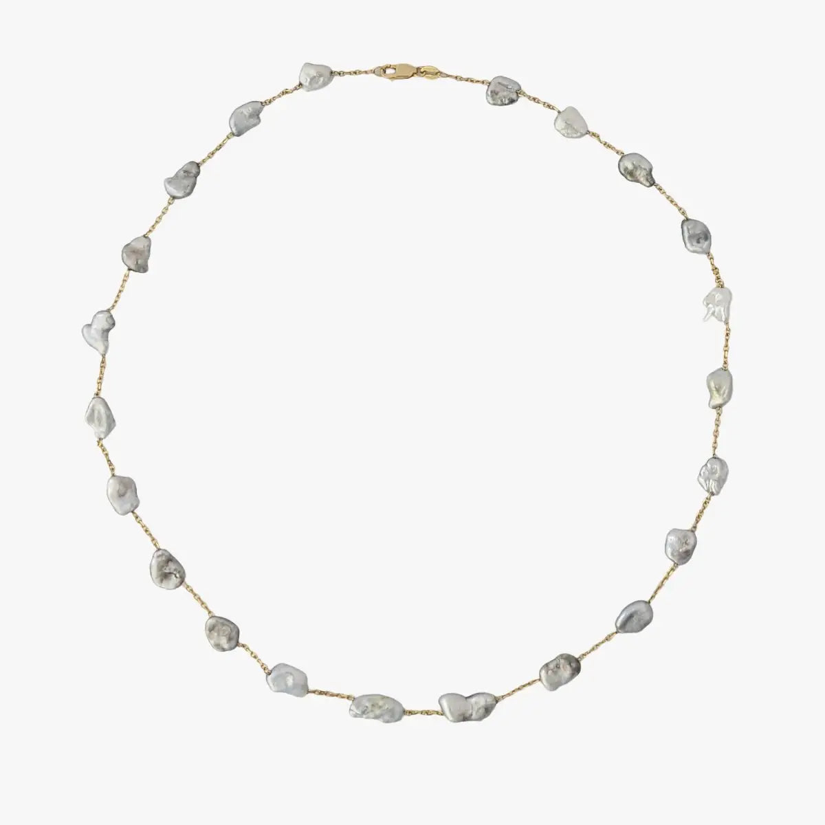 6 - 7mm Tahitian Keshi Pearl Station Necklace - Marina Korneev