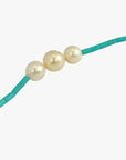 6.5 - 8.5mm Cream Akoya Pearls and Turquoise Necklace - Marina Korneev