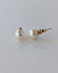 7.5-8.0mm White Akoya Pearl Stud Earrings - Marina Korneev Fine Pearls