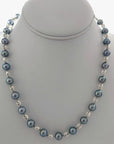 7.5-8.0mm Wire Wrap Dyed Akoya Pearl Necklace - Marina Korneev Fine Pearls