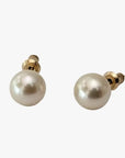 8.0-8.5mm Cream White Akoya Pearl Stud Earrings - Marina Korneev Fine Pearls