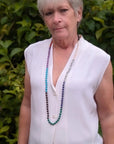 8.0-8.5mm Tahitian Pearl & Multi Gem Necklace - Marina Korneev Fine Pearls