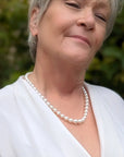 8.5-10.5mm Classic White Akoya Pearl Necklace - Marina Korneev Fine Pearls