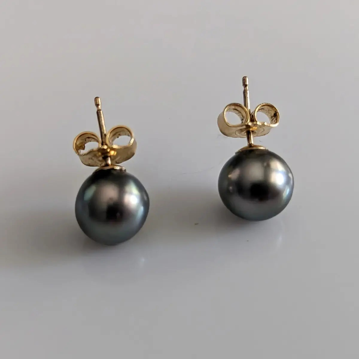 8-9mm Tahitian Pearl Stud Earrings - Marina Korneev Fine Pearls