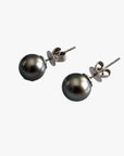 9-10mm Tahitian Pearl Stud Earrings - Marina Korneev Fine Pearls