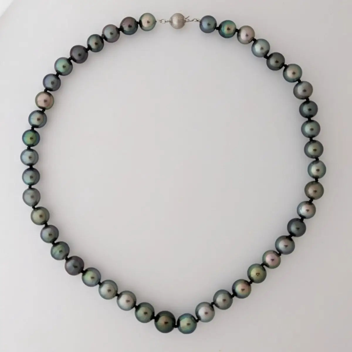 9-11mm Green Mix Tahitian Pearl Necklace - Marina Korneev Fine Pearls