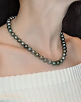 9-11mm Green Mix Tahitian Pearl Necklace - Marina Korneev Fine Pearls