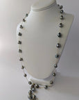 9-11mm Semi-Baroque Tahitian Pearl Station Long Necklace