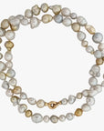 Harvest Strand: 9-19mm White & Golden South Sea Pearl Necklace - Marina Korneev Fine Pearls