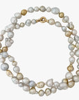 Harvest Strand: 9-19mm White & Golden South Sea Pearl Necklace - Marina Korneev Fine Pearls