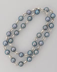 7.5-8.0mm Wire Wrap Dyed Akoya Pearl Necklace