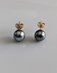 8-9mm Tahitian Pearl Stud Earrings
