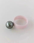 Bespoke Pearl and Ceramic Ring - Marina Korneev
